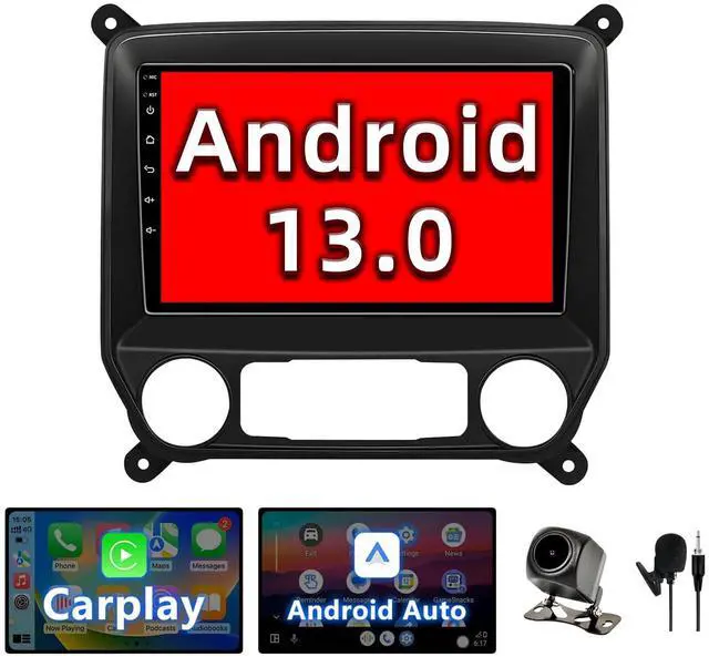 Main image of BINIZE Android 13 Car Radio Stereo Compatible with Chevy Silverado GMC Sierra 2014 2015 2016 2017 2018, Touch Screen Support Wireless Carplay Andriod Auto Mirroring with Backup Camera