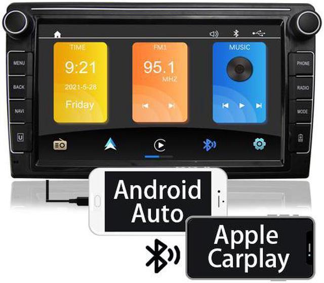 Binize 9 Inch Double Din Car Stereo Compatible with Apple Carplay Android  Auto Touch Screen Car Radio Bluetooth Multimedia Player Support FM/AM/Backup  Camera Input/SWC/iOS Mirror Link 