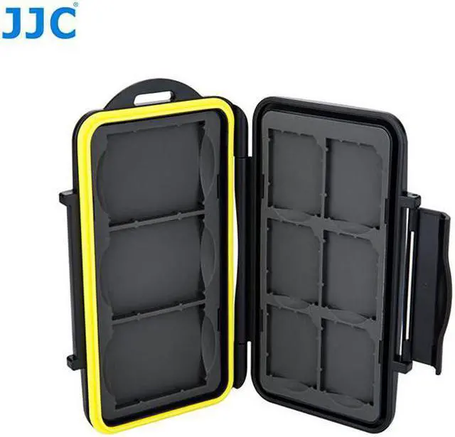 Alt view image 15 of 16 - JJC Water-resistant Anti-shock Camera SD CompactFlash Card Holder Storage Memory Card Case Protector For 6 SD + 3 CF Cards