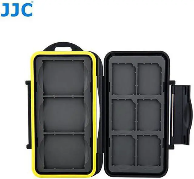 Alt view image 14 of 16 - JJC Water-resistant Anti-shock Camera SD CompactFlash Card Holder Storage Memory Card Case Protector For 6 SD + 3 CF Cards