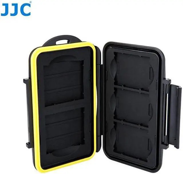 Alt view image 13 of 13 - JJC MC-XQDCF5 Water-resistant Anti-shock XQD CF Card Case Camera Memory Card Holder Storage Protector Cover For 3XQD 2CF Cards