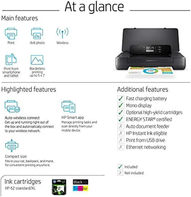 Alt view image 6 of 7 - Hp Officejet 200 Portable Printer With Wireless & Mobile Printing (Cz993a)