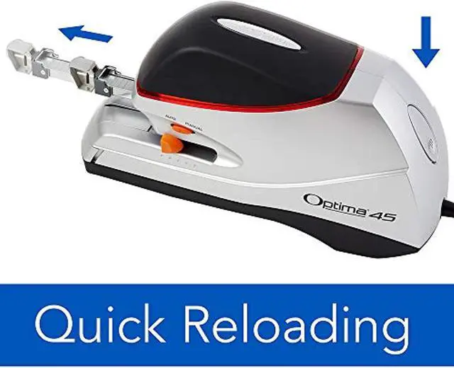 Alt view image 4 of 7 - Electric Stapler Value Pack: 45 Sheet Stapler, High Capacity Staples, Staple Remover, Optima 45, *Works Only With S7035550 Optima High Capacity Staples (48209)