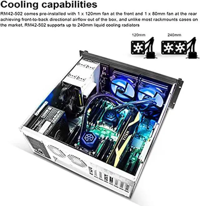 Alt view image 4 of 8 - Rm42-502 4U Rackmount Server Chassis With Liquid Cooling Compatibility Rm42-502-X