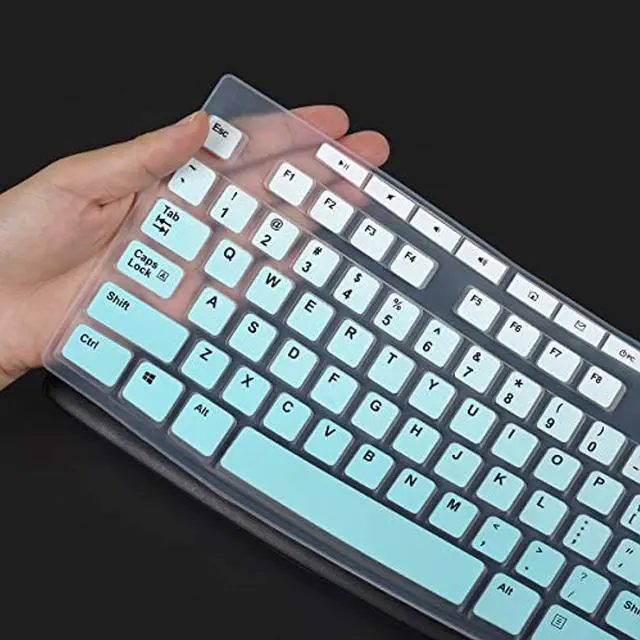 Alt view image 2 of 6 - Keyboard Cover For Logitech Mk270 Mk295keyboard, Logitech Mk295 Mk270 & Logitech K270 Keyboard Cover Skin Protector - Gradual Mint