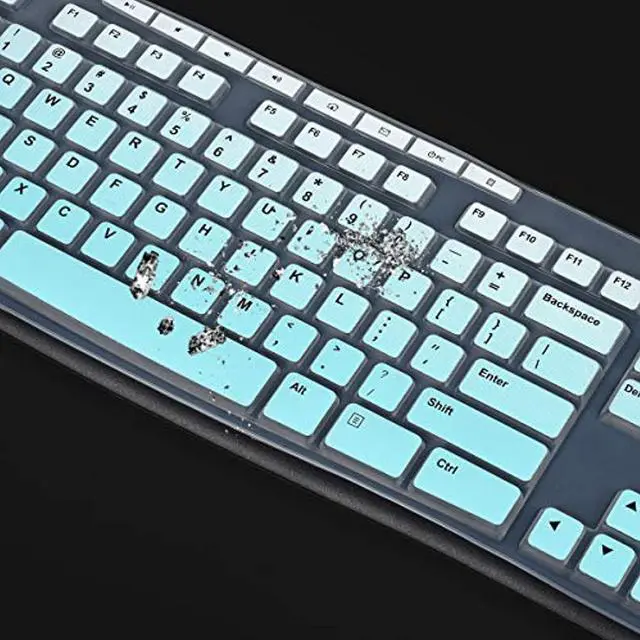 Alt view image 4 of 6 - Keyboard Cover For Logitech Mk270 Mk295keyboard, Logitech Mk295 Mk270 & Logitech K270 Keyboard Cover Skin Protector - Gradual Mint