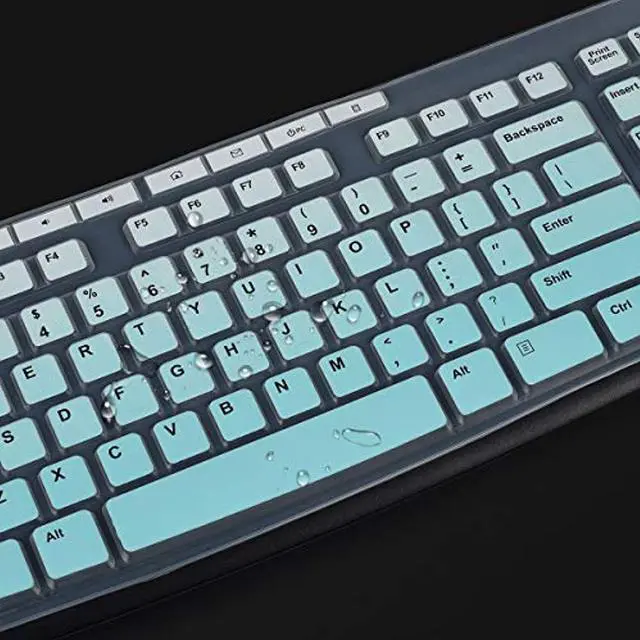 Alt view image 3 of 6 - Keyboard Cover For Logitech Mk270 Mk295keyboard, Logitech Mk295 Mk270 & Logitech K270 Keyboard Cover Skin Protector - Gradual Mint