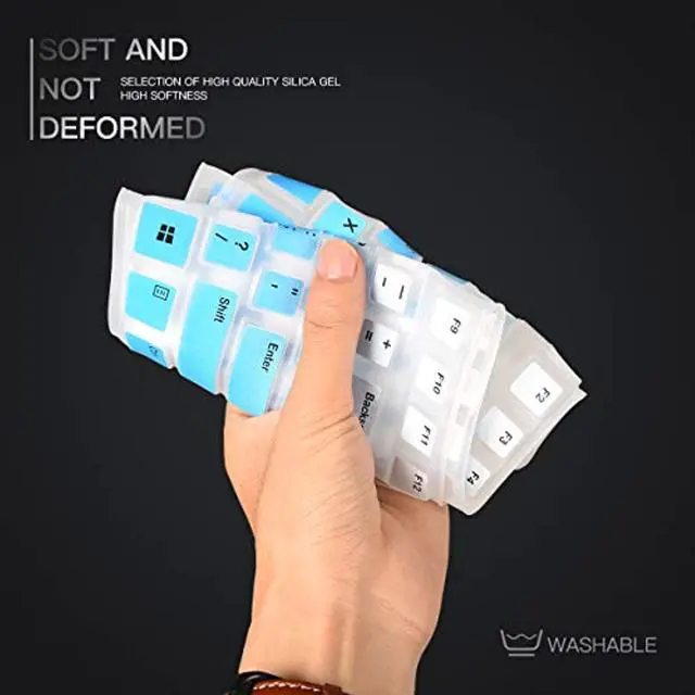 Alt view image 5 of 6 - Keyboard Cover For Logitech Mk270 Mk295keyboard, Logitech Mk295 Mk270 & Logitech K270 Keyboard Cover Skin Protector - Gradual Mint