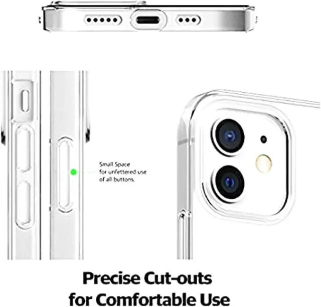 Alt view image 4 of 5 - Direct Save Clear Case Designed For Iphone 12 Pro Case, Shockproof, Protective Clear Back Phone Case, Lightweight Slim Fit, Flexible Soft Transparent Protection, Iphone 12 6.1 Case