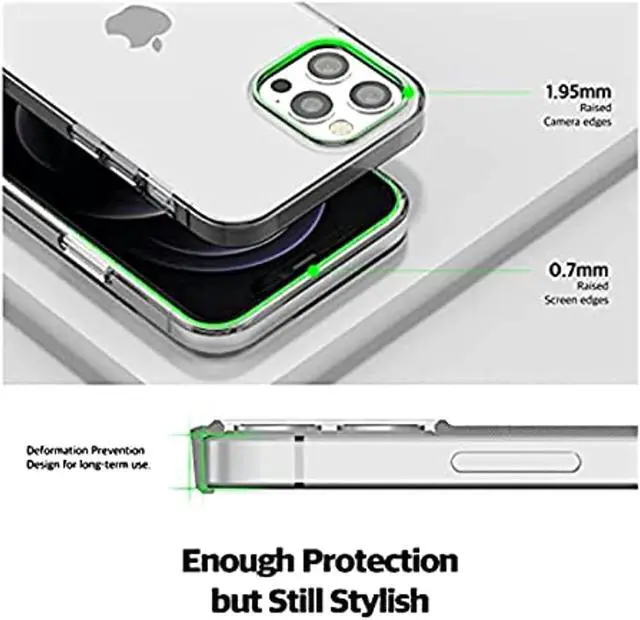 Alt view image 5 of 5 - Direct Save Clear Case Designed For Iphone 12 Pro Case, Shockproof, Protective Clear Back Phone Case, Lightweight Slim Fit, Flexible Soft Transparent Protection, Iphone 12 6.1 Case
