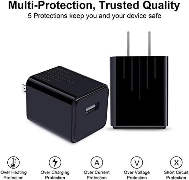 Alt view image 4 of 7 - Android Charger, Android Phone Charger Micro Usb Charger Cord Fast Charging Cable 6 Ft Long With Wall Charger Block Plug For Samsung Galaxy S6 S7 J3 J7 Note 5,Lg Stylo 2 3 Plus,Tablet,Kindle Fire