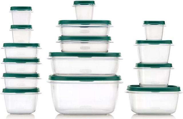 Rubbermaid Green Food Storage Container Set (30 Pieces)with Easy