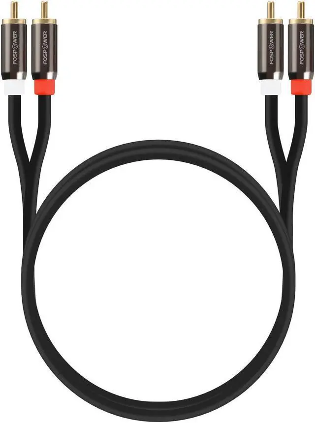 Alt view image 7 of 7 - FosPower 2 RCA M/M Stereo Audio Cable [24K Gold Plated | Copper Core] 2RCA Male to 2RCA Male [Left/Right] Premium Sound Quality Plug - 15ft