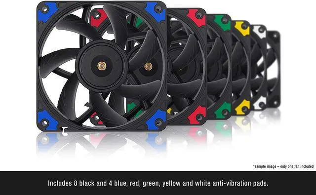Alt view image 4 of 6 - Noctua NF-A12x15 PWM chromax.Black.swap, Premium Quiet Slim Fan, 4-Pin (120x15mm, Black)