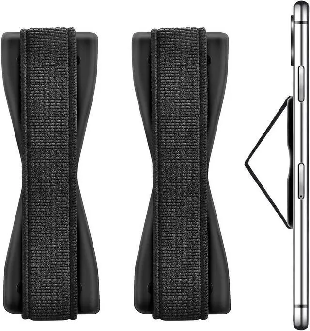 Main image of moinkerin 2 Pcs Elastic Grip Elastic Phone Finger Strap Finger Grip Holder Phone Grip for Smartphone Tablet