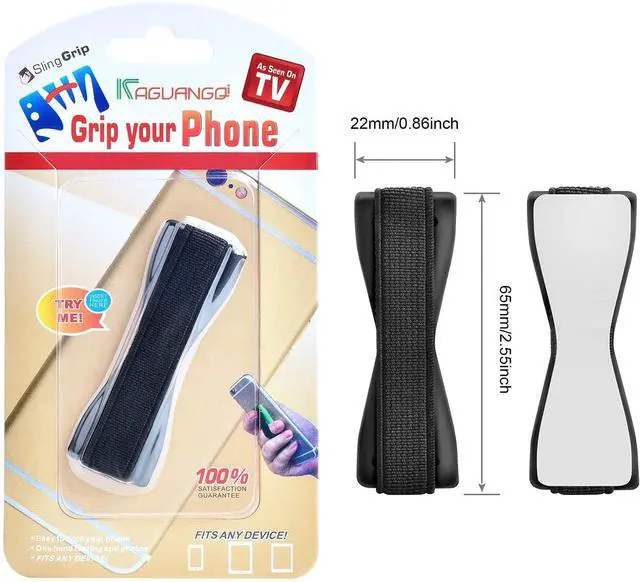 Alt view image 2 of 7 - moinkerin 2 Pcs Elastic Grip Elastic Phone Finger Strap Finger Grip Holder Phone Grip for Smartphone Tablet