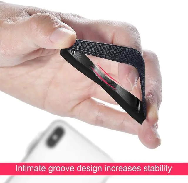 Alt view image 5 of 7 - moinkerin 2 Pcs Elastic Grip Elastic Phone Finger Strap Finger Grip Holder Phone Grip for Smartphone Tablet