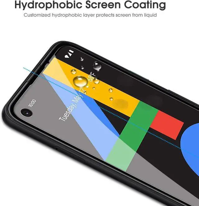 Alt view image 7 of 7 - OMOTON [4 Pack] Screen Protector for Google Pixel 4a (Not Fit for 4a 5G), Scratch Resistant/Easy-Install/Bubble Free/Tempered Glass Screen Protector Compatible with Google Pixel 4a