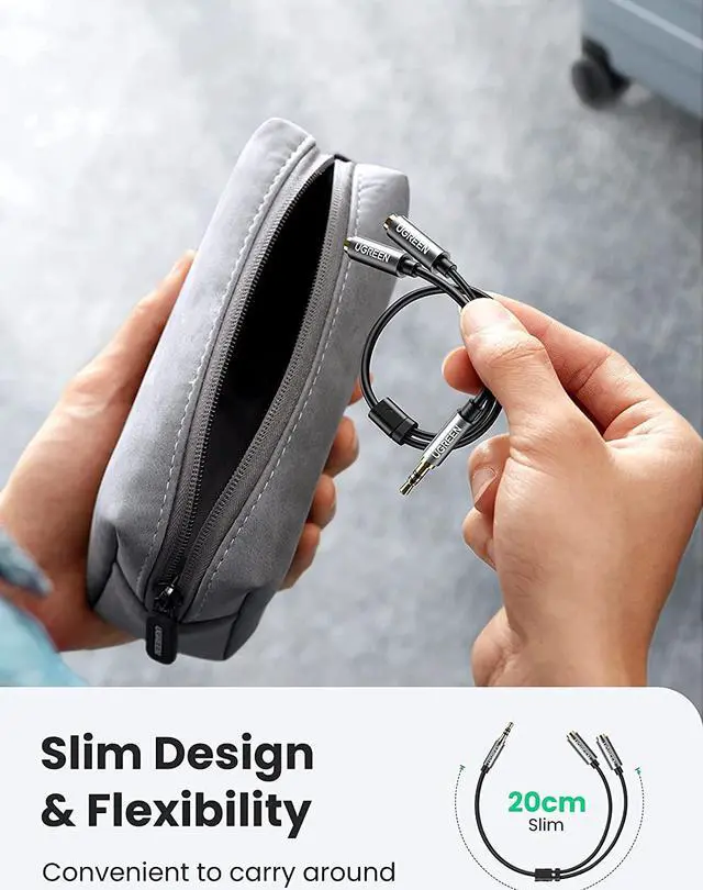 Alt view image 6 of 7 - UGREEN Headphone Splitter 3.5mm Audio Stereo Y Splitter Extension Cable Male to Female Dual Headphone Jack Adapter for Earphone Headset Compatible with iPhone Samsung Tablet Laptop Black