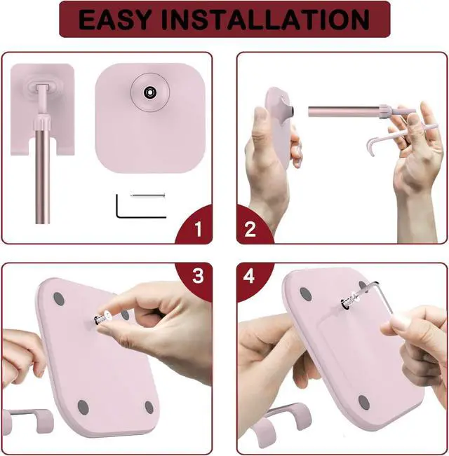 Alt view image 5 of 7 - Cell Phone Stand Phone Stand for Desk Phone Holder Stand Compatible with iPhone and All Mobile Phones Tablet Gifts for Adults Women Men Mom Wife Pink