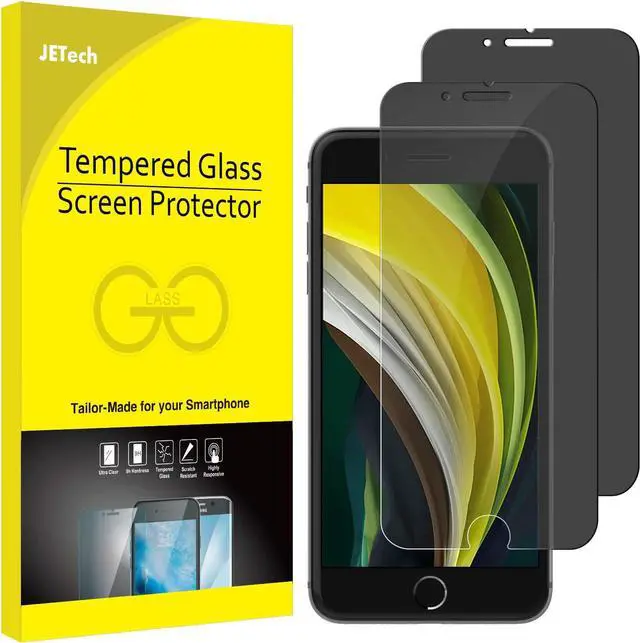 Main image of JETech Privacy Screen Protector for iPhone SE 3/2 (2022/2020 Edition), iPhone 8 and iPhone 7, Anti-Spy Tempered Glass Film, 2-Pack