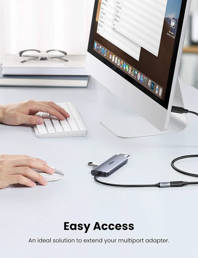 Alt view image 4 of 7 - UGREEN USB Type C Extension Cable (10Gbps), USB 3.2 Type C Male to Female Fast Charging, Compatible with MacBook Pro iPad Pro Dell XPS Surface Switch DJI Mavic Dongle Hub,3FT (Pack of 3)