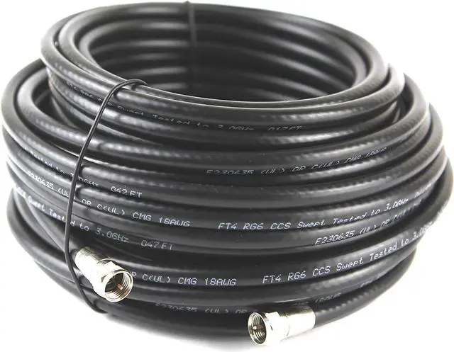 Main image of KUNOVA (TM) 200 FT RG-6 Satellite TV Coaxial Cable RG6 3.5 Ghz 200FT New with Connectors UL CMG in Wall Rated