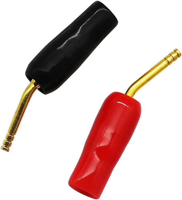 Alt view image 3 of 6 - Gold Plated 2mm Banana Plug Screw Type Audio Speaker Cable Connector Adapter(Bla