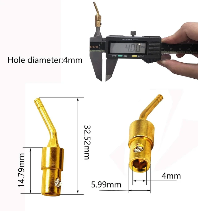 Alt view image 5 of 6 - Gold Plated 2mm Banana Plug Screw Type Audio Speaker Cable Connector Adapter(Bla
