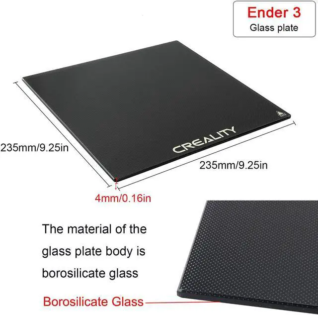 Alt view image 2 of 6 - Creality Ender 3 Glass Bed Upgraded Build Surface Plate, 235x235x4mm