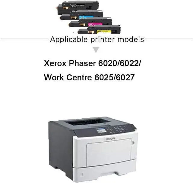 Alt view image 3 of 7 - Gotoners 1 Set of 4 WorkCentre 6027 Toner for Xerox WorkCentre 6027 6027/ni 6025, Xerox Phaser 6022 6022/ni, Xerox 6027, Xerox 6020 106R02756 106R02757 106R02758 106R02759