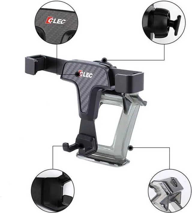 Alt view image 3 of 7 - ITrims Phone Car Holder for Honda Civic 2016 2017 2018 2019 Car Dashboard Mount Adjustable Air Vent Car Cell Phone Holder Cradle Compatible with iPhone 12 11 Pro Max Samsung Universal(Carbon Fiber)