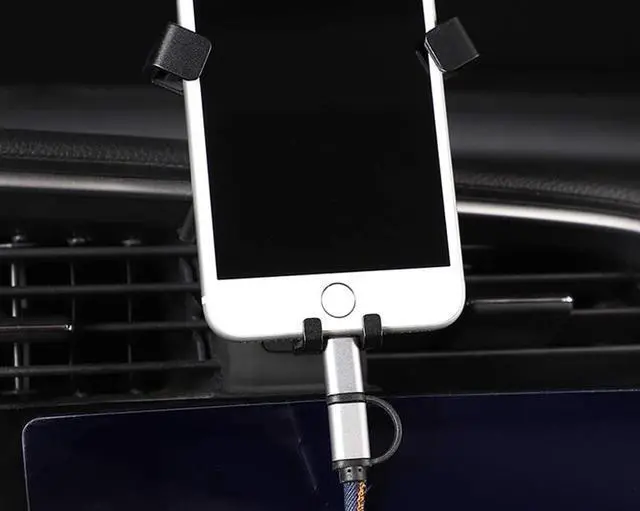 Alt view image 5 of 7 - ITrims Phone Car Holder for Honda Civic 2016 2017 2018 2019 Car Dashboard Mount Adjustable Air Vent Car Cell Phone Holder Cradle Compatible with iPhone 12 11 Pro Max Samsung Universal(Carbon Fiber)