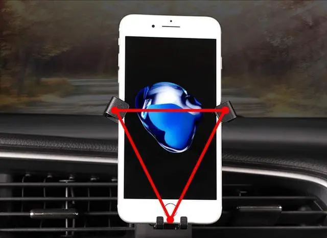 Alt view image 6 of 7 - ITrims Phone Car Holder for Honda Civic 2016 2017 2018 2019 Car Dashboard Mount Adjustable Air Vent Car Cell Phone Holder Cradle Compatible with iPhone 12 11 Pro Max Samsung Universal(Carbon Fiber)