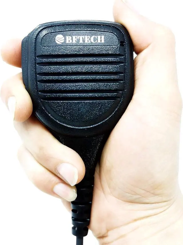 Alt view image 6 of 6 - BFTECH MC301 Speaker Mic Platinum Series IP54 Rainproof Shoulder Speaker Mic for 2-pin Radios
