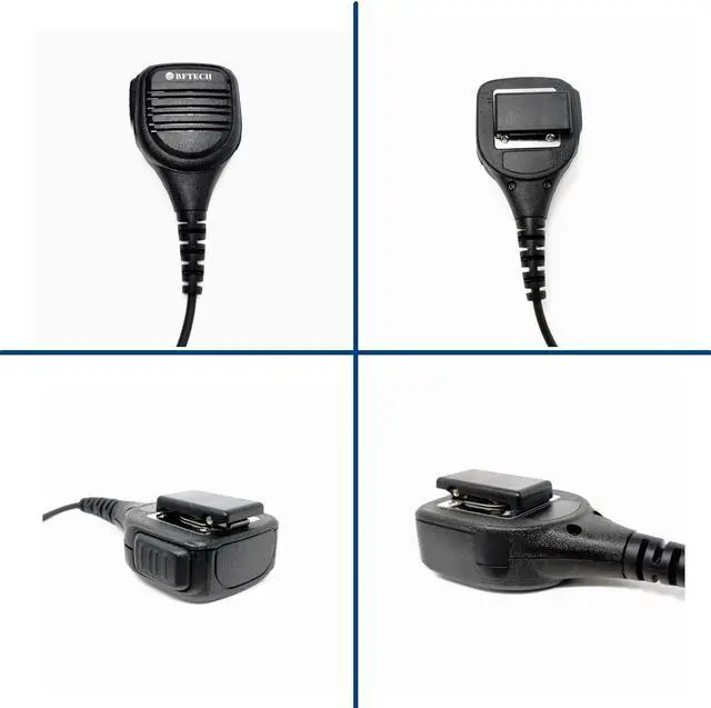 Alt view image 4 of 6 - BFTECH MC301 Speaker Mic Platinum Series IP54 Rainproof Shoulder Speaker Mic for 2-pin Radios