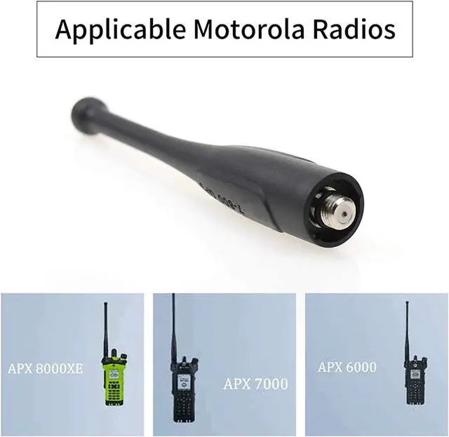 Alt view image 2 of 7 - 2 Pack Antenna for APX 6000 Radio Short Antenna APX 6000XE APX 4000 APX 7000 8000XE Stubby Antenna 764-870 MHz Single Band 7-800 with GPS NAR6595A