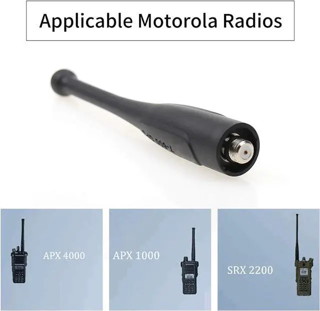 Alt view image 3 of 7 - 2 Pack Antenna for APX 6000 Radio Short Antenna APX 6000XE APX 4000 APX 7000 8000XE Stubby Antenna 764-870 MHz Single Band 7-800 with GPS NAR6595A