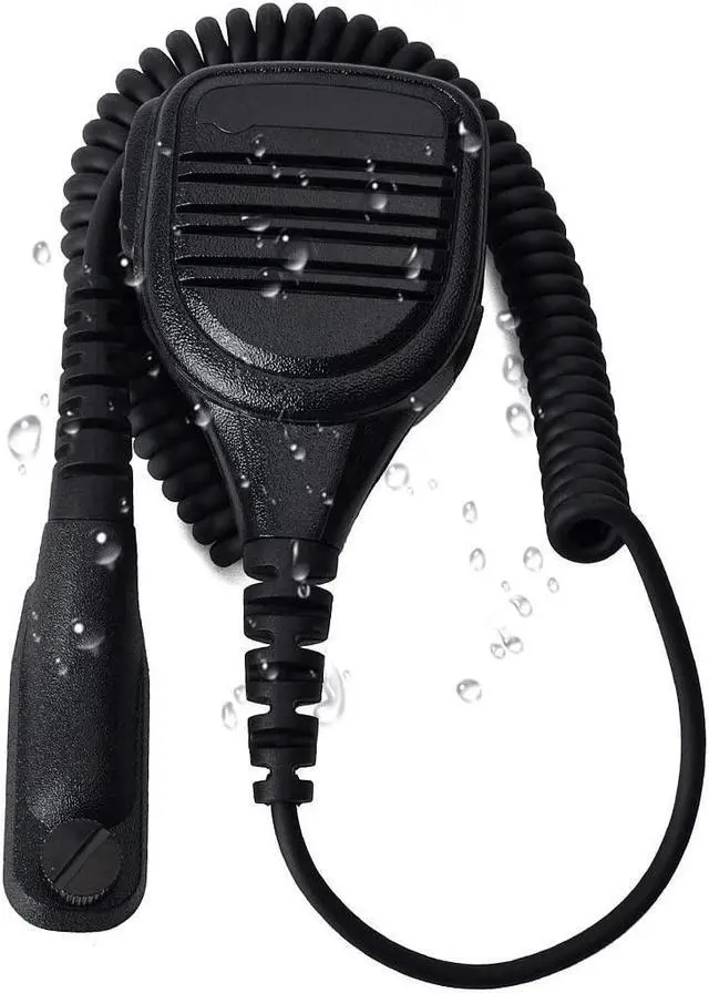 Alt view image 5 of 7 - HYS IP54 Waterproof Speaker Shoulder Microphone, Handheld Remote Speaker Mic with Reinforced Cable for APX4000 APX6000 APX7000 XPR6350 XPR6550 XPR7350 XPR7550 APX 4000 6000 7000 8000
