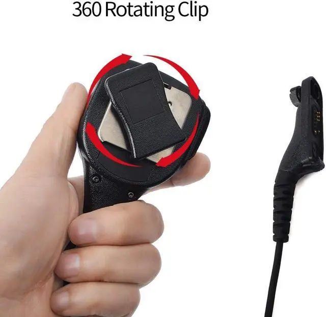 Alt view image 3 of 7 - HYS IP54 Waterproof Speaker Shoulder Microphone, Handheld Remote Speaker Mic with Reinforced Cable for APX4000 APX6000 APX7000 XPR6350 XPR6550 XPR7350 XPR7550 APX 4000 6000 7000 8000