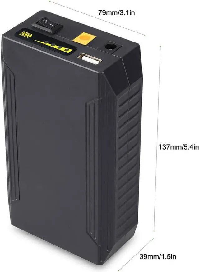 Alt view image 3 of 5 - 12V Lithium ion Battery Pack, 11.1V/9000mAh 99.9Wh Portable Power Bank, DC 12/9V and 5V USB Multiple Output for LED Light Strip, CCTV Camera, Heated Jacket, Mobile, Spectra Pump, and More