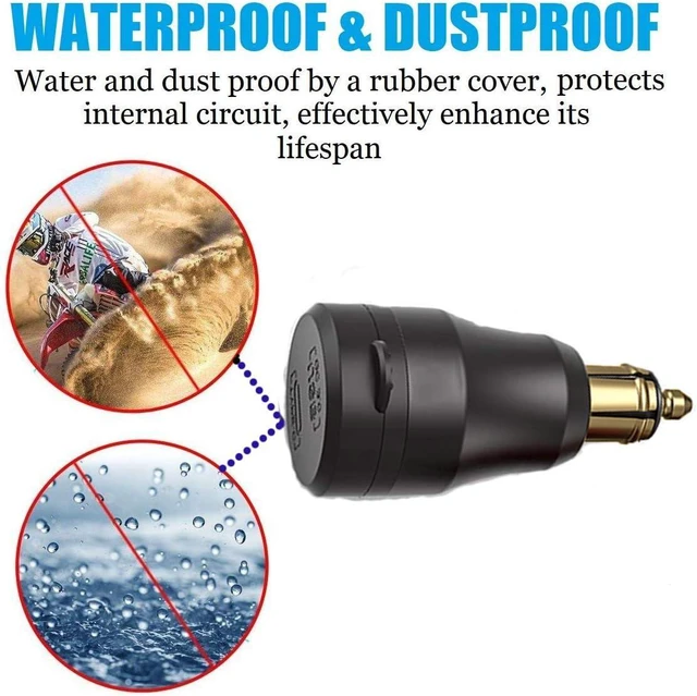 Alt view image 5 of 7 - iMESTOU Aluminium DIN Plug USB C Charger 30W 5A Power Delivery Motorcycle Dual USB Charger QC 3.0 Quick Charge Power Adapter Waterproof Fits for 12V-24V BMW Ducati Triumph Hella DIN Socket