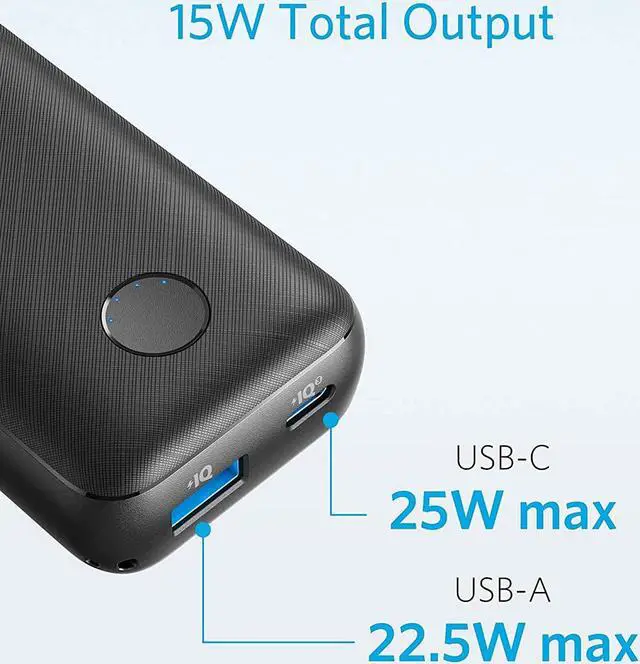 Alt view image 3 of 7 - Anker PowerCore 10,000 mAh Redux, 10K Power Bank USB-C Power Delivery (18W) Portable Charger for iPhone 15/15 Plus/15 Pro/15 Pro Max, iPhone 14/13/12 Series, Samsung S10, Pixel 3/3XL, iPad Pro 2018