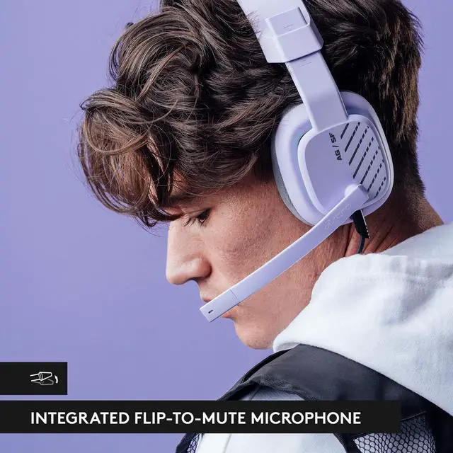Alt view image 3 of 5 - Astro A10 Gaming Headset Gen 2 Wired Headset - Over-Ear Gaming Headphones with flip-to-Mute Microphone, 32 mm Drivers, for Xbox Series X|S, Xbox One, Playstation 5/4, Nintendo Switch, PC, Mac -Lilac