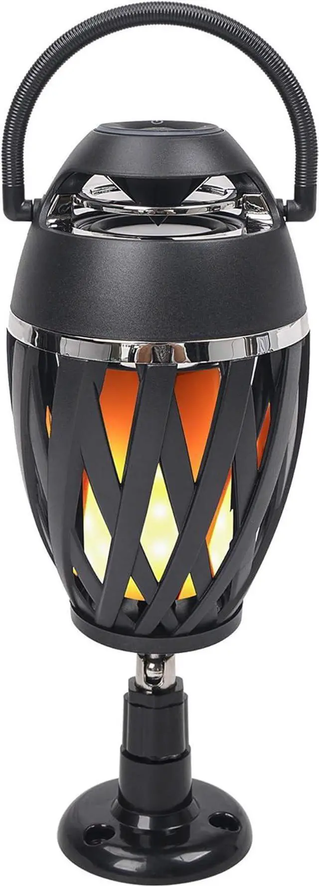 Alt view image 4 of 6 - Sound Town 2-Pack Portable Bluetooth Speakers with LED Lights, True Wireless Stereo (TWS) Bluetooth, Wall Mount Brackets, and Decorative Flame, for Outdoors, House Party, Patio and Home (OPIK-F1-PAIR)