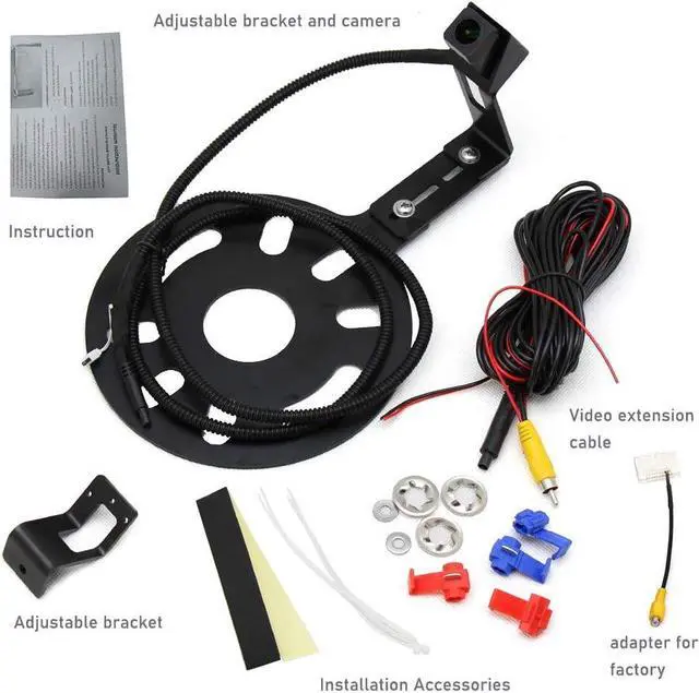 Alt view image 7 of 7 - EWAY Classic 2.0 Backup Reverse Rear View Camera for Jeep Wrangler Compass Commander Liberty Patriot Grand Cherokee 2007-2018 Rubicon 2018-2020 Gladiator/with Spare Tire Adjustable Mount