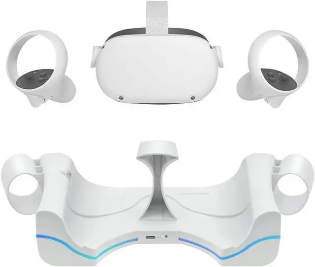 Main image of Charging Station for Oculus Quest 2 VR Headset Accessories Wall Mount Charging Stand for Oculus Quest 2