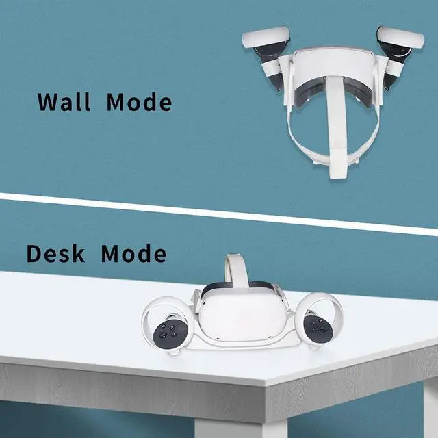 Alt view image 5 of 7 - Charging Station for Oculus Quest 2 VR Headset Accessories Wall Mount Charging Stand for Oculus Quest 2