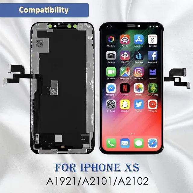 Alt view image 2 of 7 - for iPhone Xs Screen Replacement LCD Display 3D Touch Digtizer 5.8 Inch Glass with Repair Tool Kit, Compatible with Model A1920 A2097 A2098 A2099 A2100