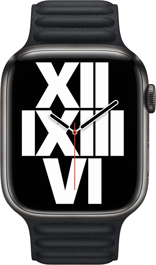 Alt view image 3 of 3 - Watch Band - Leather Link - (45mm) - Midnight - Small/Medium